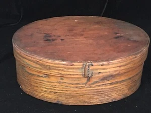Antique 19th Century Shaker Style Bentwood Box with Root Laced Seams & Wood Pegs - Picture 1 of 11
