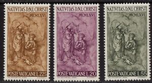 Thematic stamps VATICAN 1966 CHRISTMAS 489/91 mint