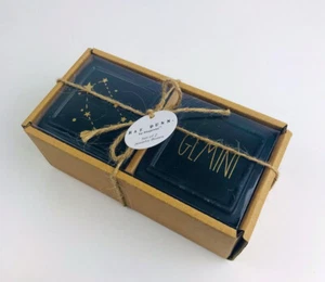 Rae Dunn Black And Gold Gemini Constellation Jewelry Box Set - Valentines Day - Picture 1 of 3