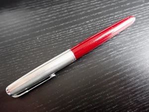 Parker 51 Fountain Pen with Burgundy Body Silver Cap for Spares / Repair - Picture 1 of 14