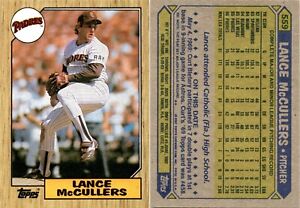 1987 Topps Baseball Card 559 LANCE MCCULLERS SAN DIEGO PADRES