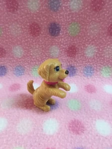 Barbie Puppe Haustier Welpe Hund rosa Halsband stehend sitzend Zubehör Mattel süß! - Bild 1 von 4