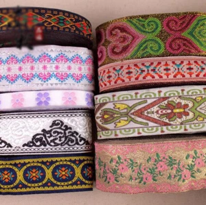 5/10 yardas Vintage Cinta Jacquard Tejido Borde Encaje Grosgrain Hágalo usted mismo Artesanía - Imagen 1 de 12