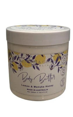 MORGAN & GRACE AUSTRALIA BODY BUTTER LEMON & MANUKA HONEY 16.9 OZ - Image 1 of 4