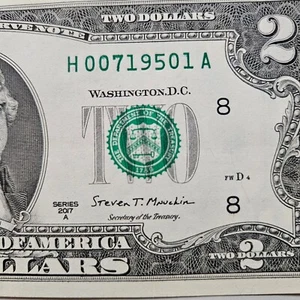 $2 Birthday Note Two Dollar Uncirculated 0719501 July 1 / January 7 1950 - Picture 1 of 2