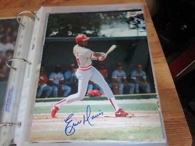 ERIC DAVIS CINCINNATI REDS SIGNED 8x10 photo (B) - Image 1 of 2