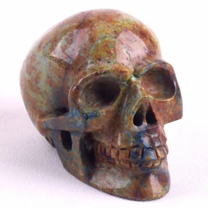 4.3" Natural Phoenix Stone Hand engraving Crystal Skull, Home Decorator - Picture 1 of 8