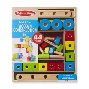 Melissa & Doug Twist and Turn Wooden Construction Set 44 Pieces NEW  - Picture 1 of 2