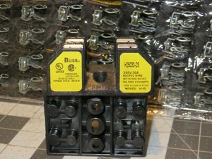 2 Bussmann H25030-2S Fuse Block Holders 30A 250V 2 Pole for Class H - Picture 1 of 7