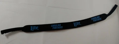 Carolina Panthers Miller Lite "Croakies" Sunglass Strap Cover