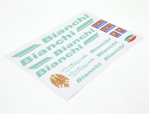 BIANCHI Decals Sticker Aufkleber Dekor 16-teilig Set Rennrad road bike - celeste - Picture 1 of 6
