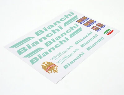 BIANCHI Decals Sticker Aufkleber Dekor 16-teilig Set Rennrad road bike - celeste
