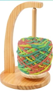 Crocheting Knitting Yarn Holder Wooden Spinner Crochet Smooth Rotation Magnetic - Picture 1 of 4