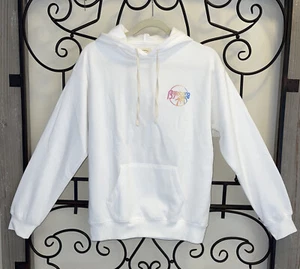 NWT Billabong Girls' Ivory/Cream Local Favorite Logo Sweatshirt/Hoodie Sz S / 8 - Picture 1 of 8