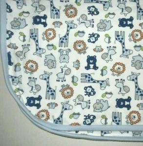 Garanimals Blue Animals Baby Boy Blanket Reversible Receiving Security 26x30 - Picture 1 of 4