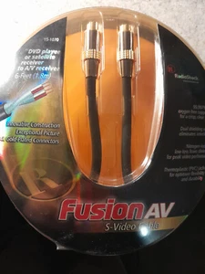 Fusion AV S Video Cable 6 Foot Long 24k Gold Plated Connectors Radio Shack NEW - Picture 1 of 2