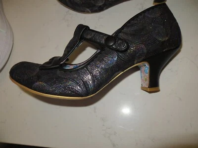 Salto Irregular Choice Feminino 41 Preto/Prata Mary Jane Bow Pump Festa Formatura - Imagem 1 de 4