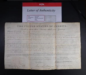 PSA Cert. President James Monroe Signature/Autograph on 1822 Land Contract USA - Picture 1 of 7