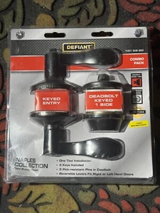 Defiant Naples Combo Pack gleichschließend Zugang Hebel Riegel, gealterte Bronze-Finish, NEU - Bild 1 von 3