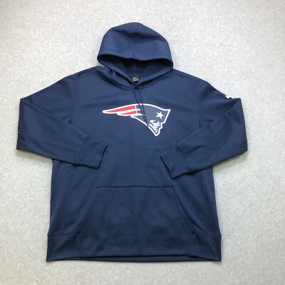 Pulôver Nike com capuz masculino 2XL XXL azul New England Patriots futebol Dri-Fit - Imagem 1 de 4