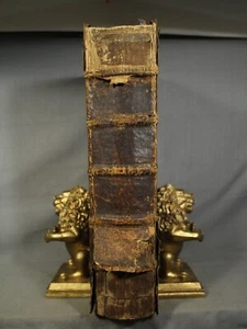 1699 Large Antique Old German Leather BIBLE Biblia Martin Luther - Picture 1 of 24