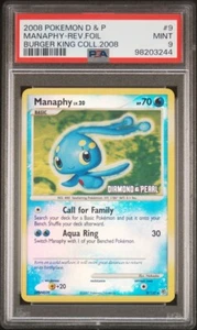 Pokemon 2008 Diamond & Pearl Burker King Collection Manaphy #9 PSA 9 - Bild 1 von 1