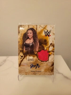 2018 Topps WWE Undisputed JOJO Gold Worn Shirt Relic Auto #9/10 Autograph - Image 1 of 4