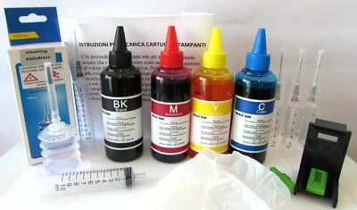 INCHIOSTRO SHOP Kit ricarica 400 ML inchiostro cartucce HP ENVY 6432e 305 nere e 305 colore