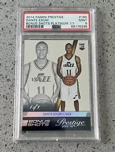 2014 Panini Prestige Dante Exum PSA 9 Bonus Shots Platinum 1 of 1 RC - Picture 1 of 2