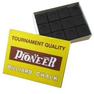 Box of Pioneer Pool Snooker Billiard Table Cue Chalk Black Christmas gifts - Bild 1 von 1