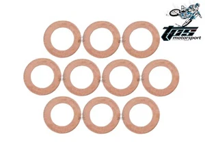 10X TAPÓN DE SUMIDERO DE DRENAJE DE ACEITE M8 SELLO DE LAVADORA DE COBRE KAWASAKI KXF KX 250 F X 2021-2024 - Imagen 1 de 1