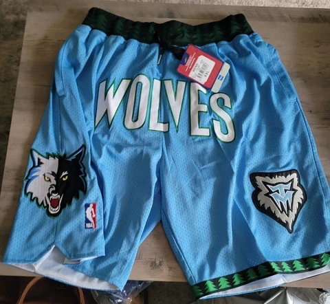Minnesota Timberwolves Summer City Teal Old School Basketball Team Shorts XXL Cover