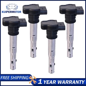 4X Ignition Coils For VW Beetle Golf Jetta Passat Rabbit Audi A3-A6 TT L4 New - Picture 1 of 11