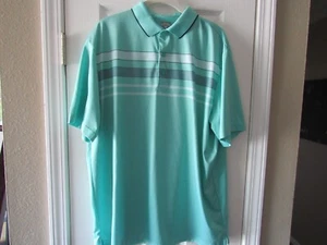 Callaway Short Sleeve Mint Green Opti Dri Textured Polo Shirt Men's Size XL - Picture 1 of 2
