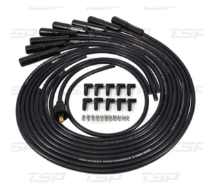 Universal TSP Ignition Black Straight 180 Degree 8.5MM Plug Wires Ceramic Boots - Bild 1 von 7