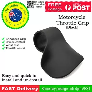 Motorcycle Black Throttle Assist booster grip Wrist Cruise Control Rest Aid Clip - Picture 1 of 7