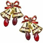 Ritzy Couture Twas The Night Christmas Bell Stud Post Earrings (Goldtone)