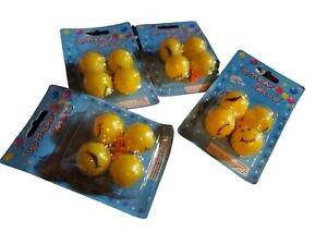 Smiley Yellow Face Birthday Candles 4 Pack-Lot Of 4 Packs Total 16 Free Shipping