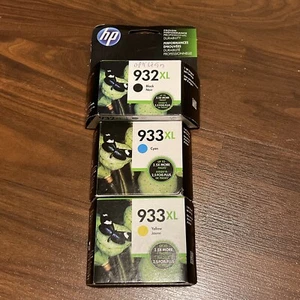 Abgelaufen HP 932XL Schwarz 2020 933XL Cyan 2019 Gelb 2021 Tintenpatronen - Bild 1 von 3