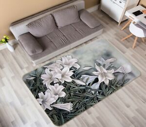 3D Lily Flower NA5226 Game Rug Mat Elegant Photo Carpet Mat Fay
