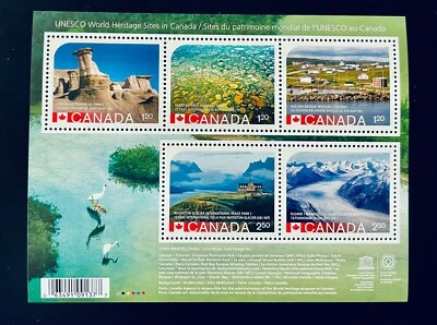 ERROR Canada 2015 UNESCO World Heritage Sites Dinosaur Park Souvenir Sheet MNH - Image 1 of 4