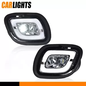 Pair LED Fog Lights Lamp White LH+RH Side Fit For 2008-17 Freightliner Cascadia - Picture 1 of 9