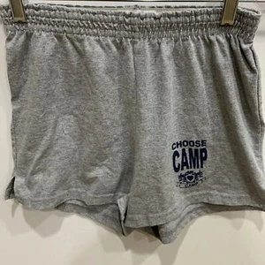 Choose Camp Soffe Gray Shorts with Navy Letters Size Girls Medium - Picture 1 of 4