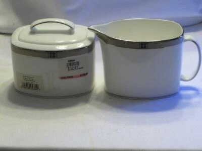 Juego de azucarero y crema Kate Spade Noel platino cuenco nuevo Foto 1 de 4