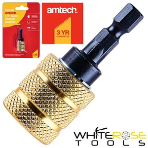 Amtech Chuck Adaptor 1/4" Quick Change Hex Shank Drill Driver Bits F0730 - Picture 1 of 2