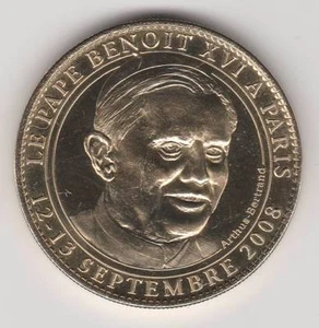A 2008 TOKEN MEDAILLE  ARTHUS BERTRAND -- 75 004 N-DAME DE PARIS PAPE BENOIT XVI - Imagen 1 de 2