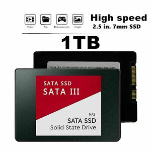 1TB 7mm 2.5in SSD SATA 3.0 PC Internal Solid State Drive High Speed Hard Drives 