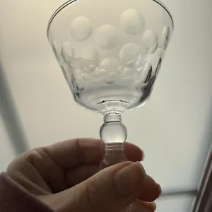 Rock Sharpe poliertes Regenmuster geätzt Champagner Coupe/Sherbet 4,75 hoch - Bild 1 von 7