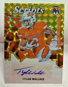 Tylan Wallace 2021 Panini Mosaik Draft Picks Gold Prizm RC Autogramm Auto #D - Bild 1 von 2