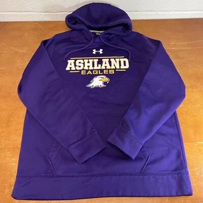 Ashland Eagles Hoodie Mens Large Purple Pullover Under Armour - Image 1 of 4